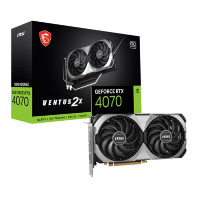 MSI VENTUS 2X E NVIDIA GeForce RTX 4070 12GB GDDR6X OC Gaming Graphics Card